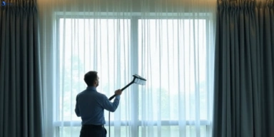 Commercial curtain steam cleaning service taringa hotels offices