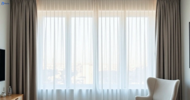 Freshly steam cleaned curtains in taringa QLD