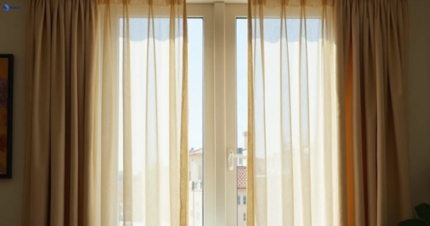 Dusty and dull curtains in taringa before steam cleaning